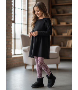 Kinder maillot - Leopard Dusty Mauve