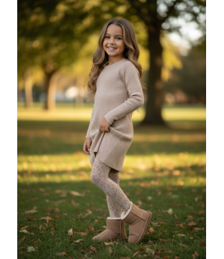 Kinder maillot - Leopard Beige