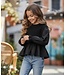 Gebreide Spencer Blouse - Zwart