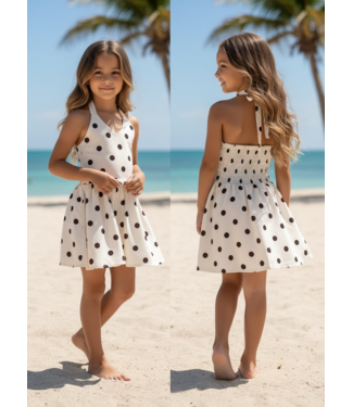 Polka Dots Dress - Beige