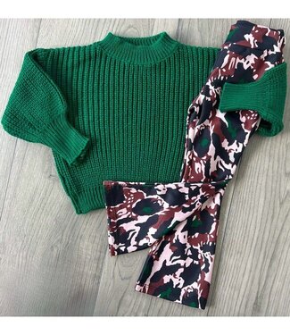 Draakjes en Boefjes Knitted Sweater - Dk. groen