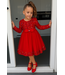 Glitter Jurkje met strik - Rood