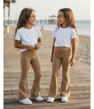 Draakjes en Boefjes Basic flared broek - Camel