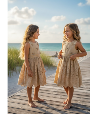 Amazing little bow dress - Taupe