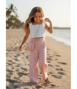 Pantalon & Top Set (Met Tasje) - Roze
