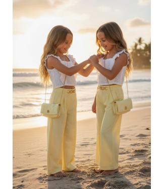 Pantalon & Top Set (Met Tasje) - Geel