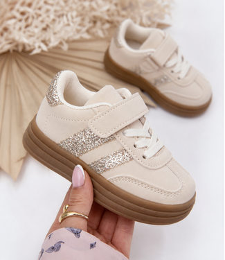 Suede Gold Stripe Sneakers