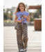 Dolce Vita Leopard Wide Leg Set - Paars
