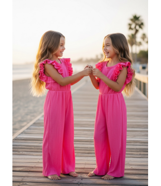 Draakjes en Boefjes Plisse Jumpsuit - Fuschia