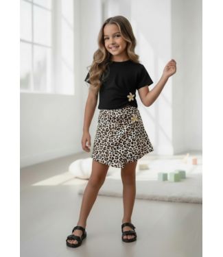 Amalfi Flower Set - Leopard Zwart