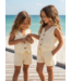 Broderie Gilet Set - Beige