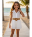 Draakjes en Boefjes Senna Jumpsuit (Met Riem) - Wit