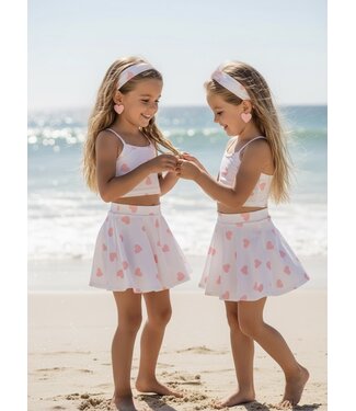 Heart Summer set (met oorbellen & haarband) - Roze