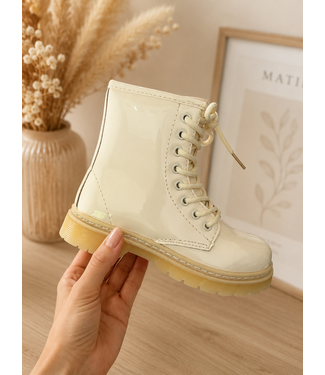 Gevoerde shiny  Boots - Beige