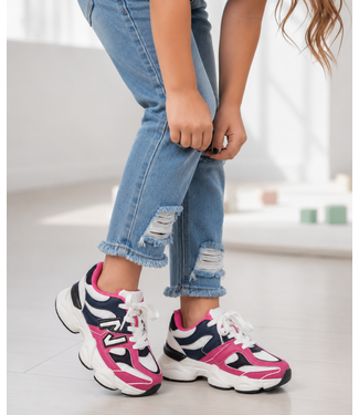 Nova Chunky Sneakers - Fuschia/Navy