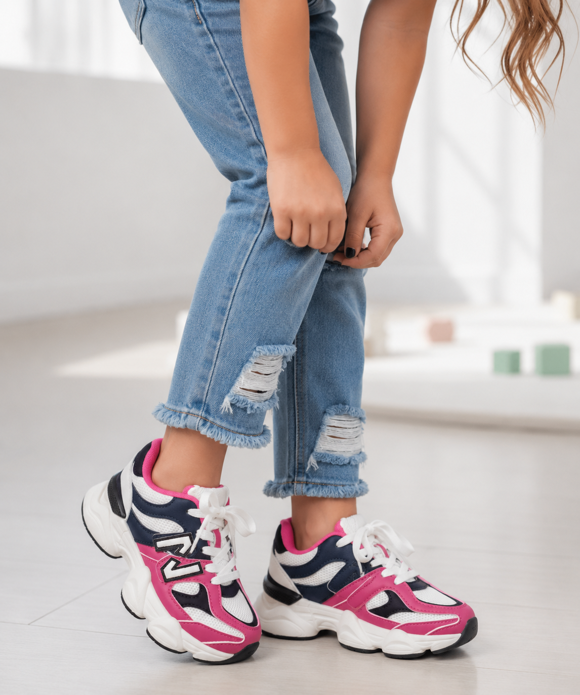 Nova Chunky Sneakers - Fuschia/zwart