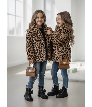 Fluffy Winterjas - Leopard
