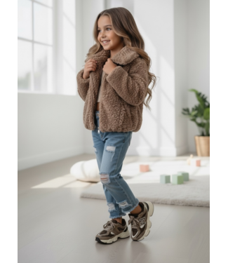 Cozy Teddy Jacket - Choco (Verzenddatum 20 Aug)