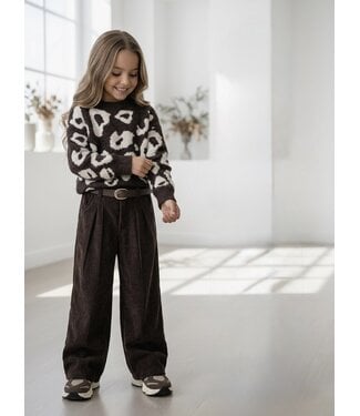 Wide Leg Pants (Met riem) - Marron