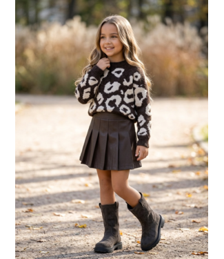 Leopard Sweater - Marron