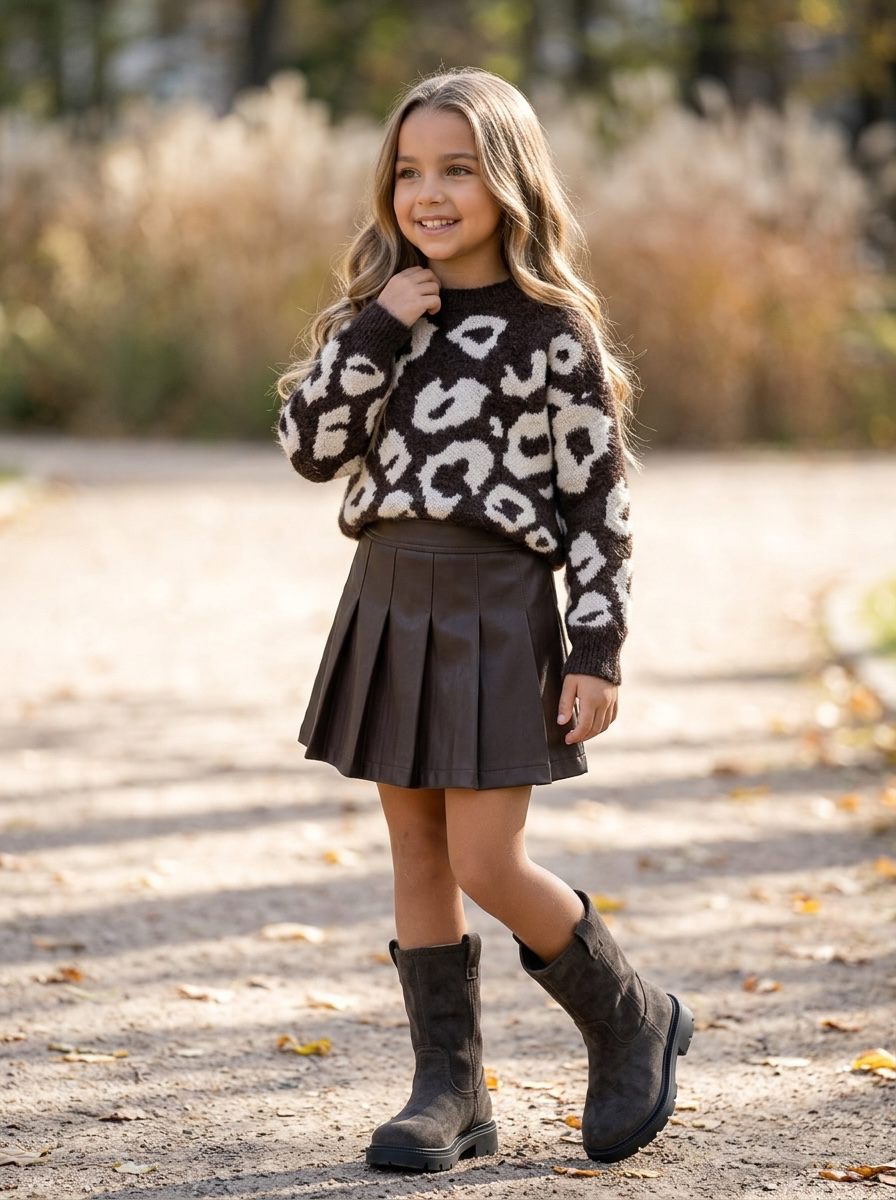 Leopard Sweater - Marron