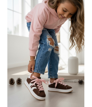 Stripe Sneakers - Marron