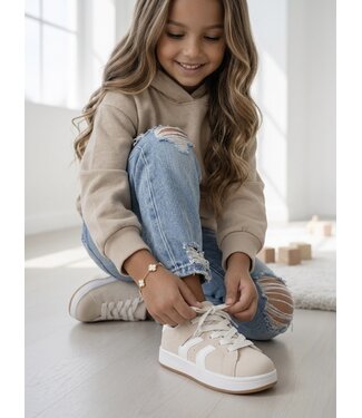 Stripe Sneakers - Beige  (verzenddatum 11 sept)
