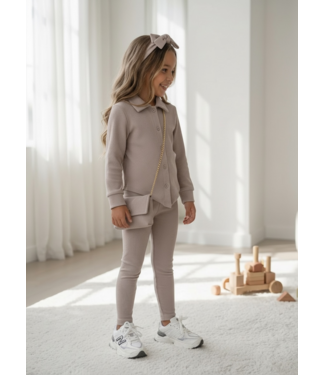 Grey Rib Set (Met Haarband & Tasje) (Verzenddatum 23 juli)