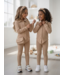 Beige Rib Set (Met Haarband & Tasje)