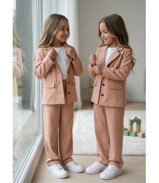 Blazer & Flared Pantalon - Camel