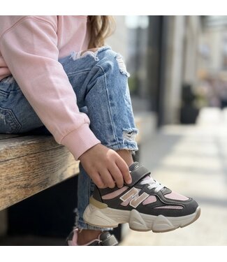 Street Chunky Sneakers - Grijs/Roze