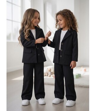 Blazer & Flared Pantalon - Zwart