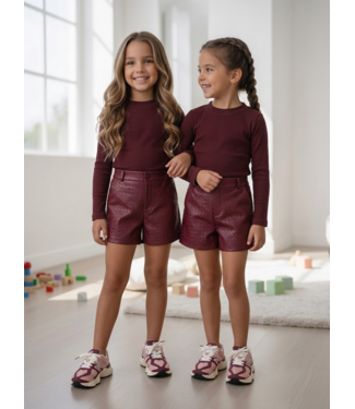 Bordeaux Glam Leatherlook Set