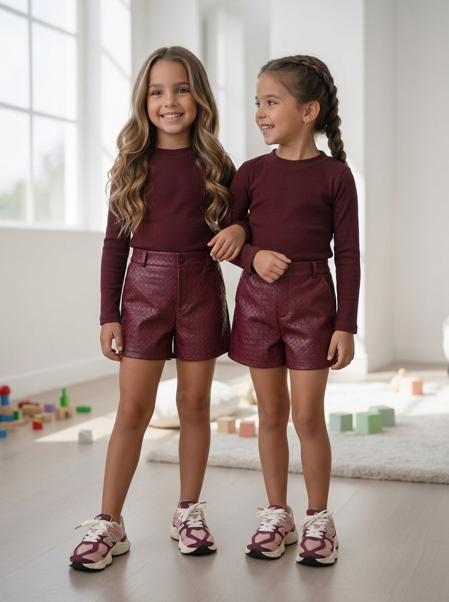 Bordeaux Glam Leatherlook Set
