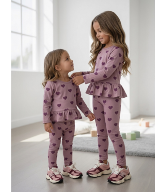 Dirkje  Sweetheart Ruffle Set - Elderberry