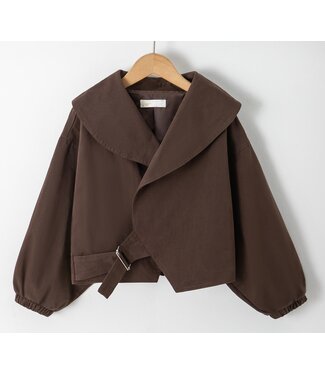 Sweet belted jacket - Marron