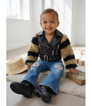 Mini Rockstar Jacket - Camel/Zwart