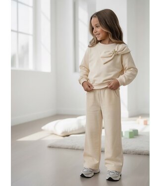Bow Charm Lounge Set – Crème
