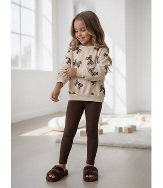 Leopard Bow Sweater – Beige