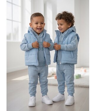 Little Boss Bodywarmer Set - Licht blauw  (Verzenddatum 13 aug)