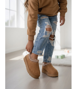 Furry sliders - Camel