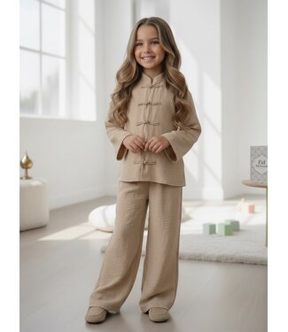 Noura Linen Lounge Set - Beige