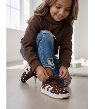 Polka Dots Sneakers - Marron (Verzenddatum 13 Aug)