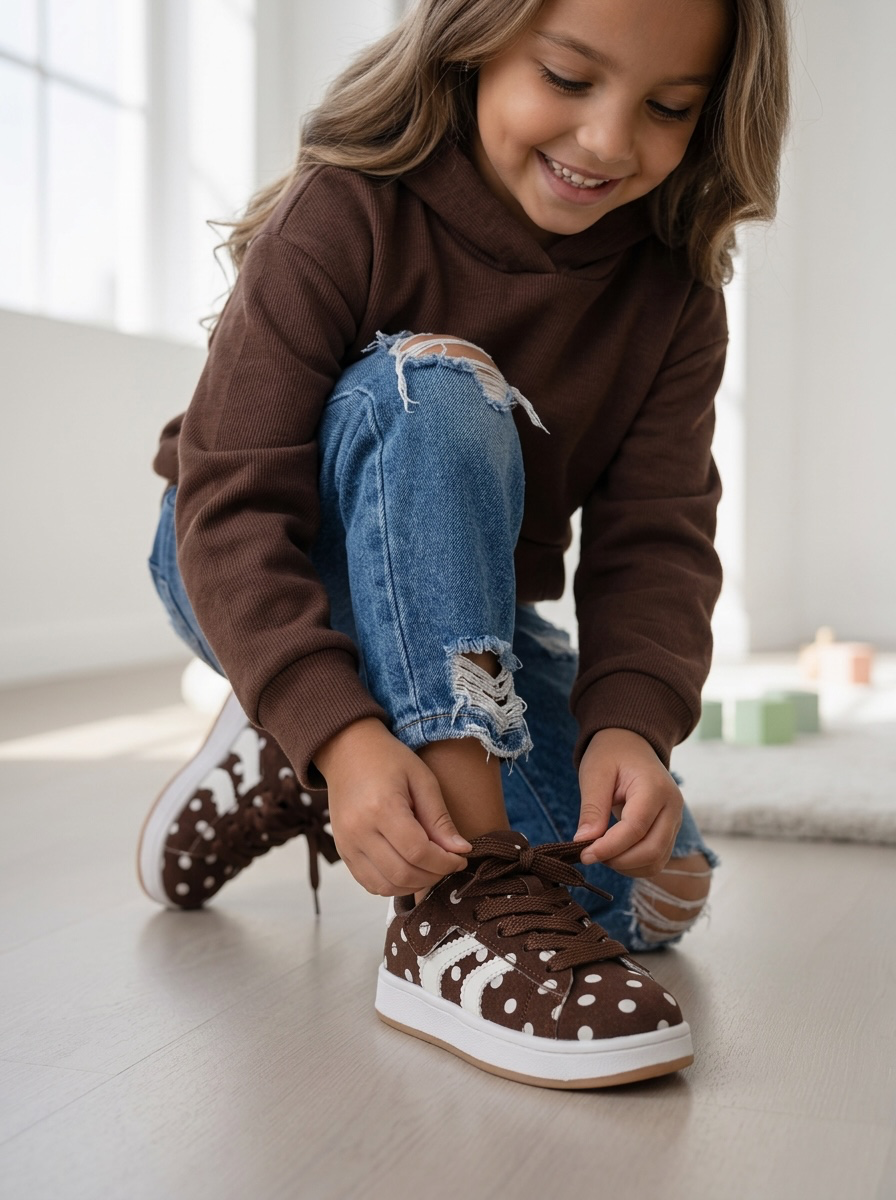 Polka Dots Sneakers - Marron