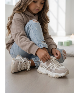Glitter Sneakers - Beige (Verzenddatum 13 Aug)