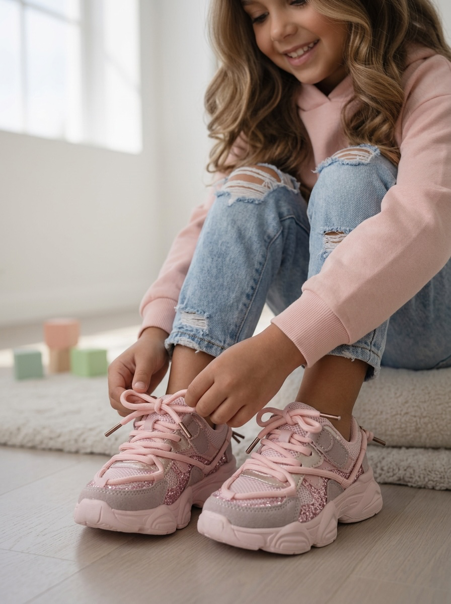 Glitter Sneakers - Roze