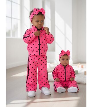 Dotty Tracksuit Set – Fuchsia
