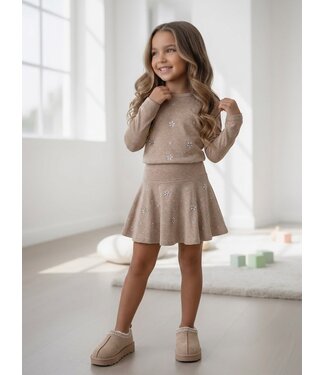 Crystal Bloom Skirt Set – Taupe (Verzenddatum 20 Aug)