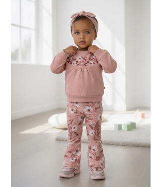 Dirkje  Flared legging met haarband - Flowers