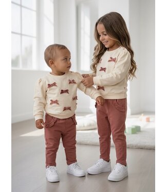 Dirkje  Sweater met strikjes - Antique White